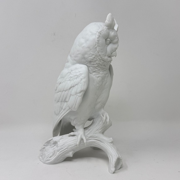 Kaiser Bisque Porcelain Owl Figurine Limited Edition Germany White Matte 10" - Picture 3 of 8